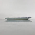 Japanese Porcelain Sashimi Plate Vtg Shochikubai Bamboo Plum Pine Blue PY757