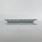 Japanese Porcelain Sashimi Plate Vtg Shochikubai Bamboo Plum Pine Blue PY758