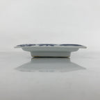 Japanese Porcelain Sashimi Plate Vtg Shochikubai Bamboo Plum Pine Blue PY758