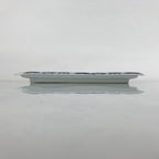 Japanese Porcelain Sashimi Plate Vtg Shochikubai Bamboo Plum Pine Blue PY758