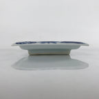 Japanese Porcelain Sashimi Plate Vtg Shochikubai Bamboo Plum Pine Blue PY760