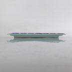 Japanese Porcelain Sashimi Plate Vtg Shochikubai Bamboo Plum Pine Blue PY761