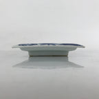 Japanese Porcelain Sashimi Plate Vtg Shochikubai Bamboo Plum Pine Blue PY761