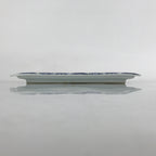 Japanese Porcelain Sashimi Plate Vtg Shochikubai Bamboo Plum Pine Blue PY761