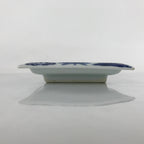 Japanese Porcelain Sashimi Plate Vtg Shochikubai Bamboo Plum Pine Blue PY762
