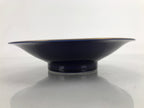 Japanese Porcelain Serving Dish Plate Vtg Koransha Sara Blue Gold Iris Ayame Y10