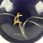 Japanese Porcelain Serving Dish Plate Vtg Koransha Sara Blue Gold Iris Ayame Y11