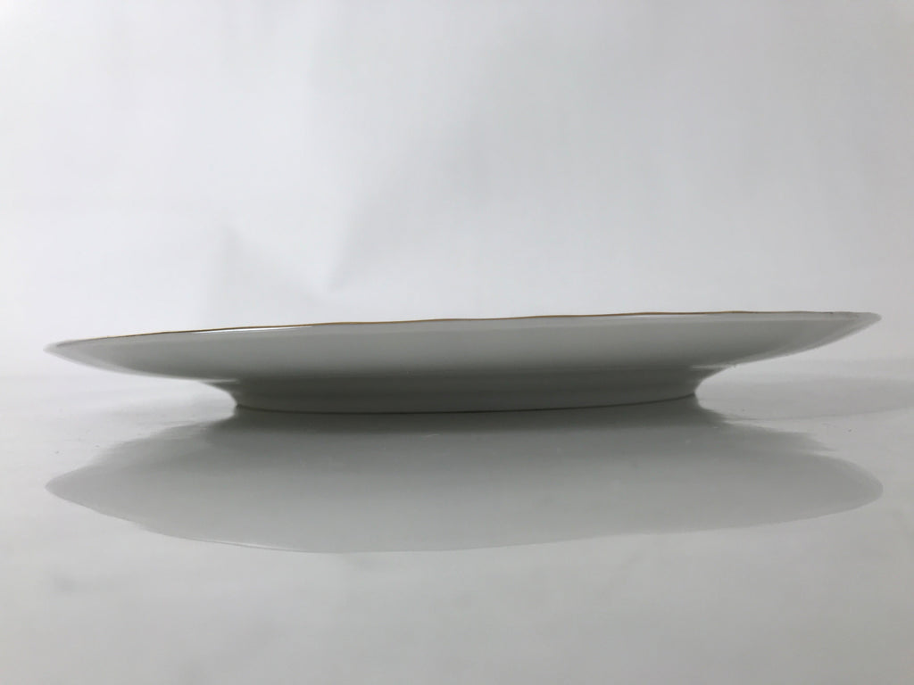Japanese Porcelain Serving Plate Sone China Round Lg Pink Rose Floral Leaf Y264