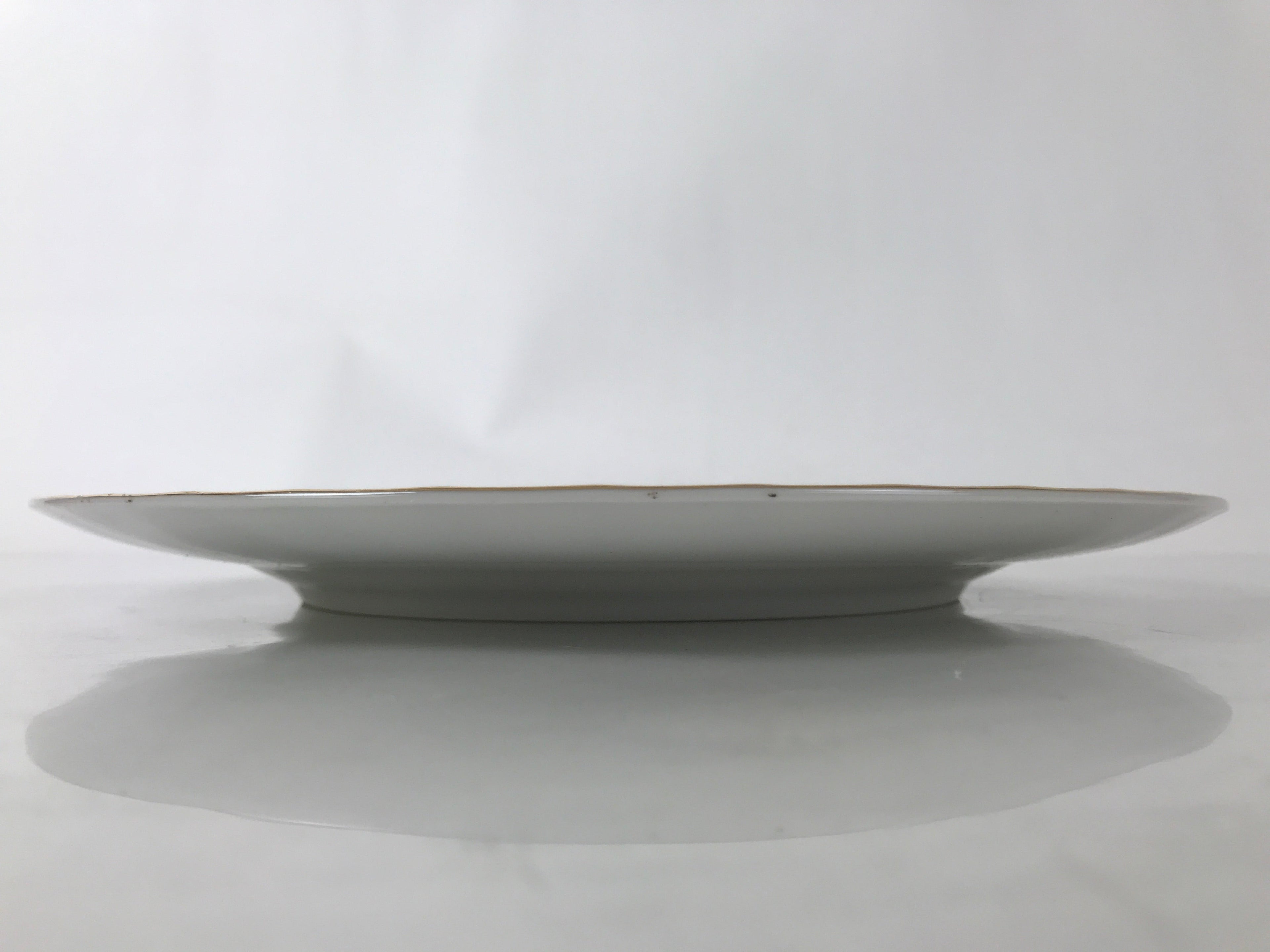 Japanese Porcelain Serving Plate Sone China Round Lg Pink Rose Floral Leaf Y264