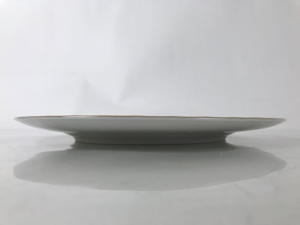 Japanese Porcelain Serving Plate Sone China Round Lg Pink Rose Floral Leaf Y264