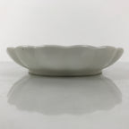 Japanese Porcelain Serving Plate Vtg Oval White Floral Lily Gold Kikuzara Y446