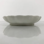 Japanese Porcelain Serving Plate Vtg Oval White Floral Lily Gold Kikuzara Y447