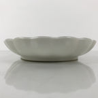 Japanese Porcelain Serving Plate Vtg Oval White Floral Lily Gold Kikuzara Y448