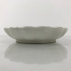 Japanese Porcelain Serving Plate Vtg Oval White Floral Lily Gold Kikuzara Y449