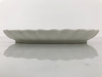 Japanese Porcelain Serving Plate Vtg Oval White Floral Lily Gold Kikuzara Y450