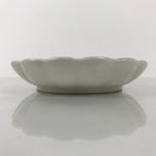 Japanese Porcelain Serving Plate Vtg Oval White Floral Lily Gold Kikuzara Y450
