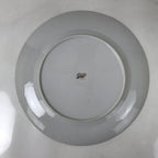 Japanese Porcelain Serving Plate Vtg Round Large Pink Rose Floral Leaf Y263