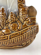 Japanese Porcelain Seven Lucky Gods Takarabune Sake Bottle Vtg Tokkuri TS581