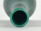 Japanese Porcelain Single Flower Vase Pottery Yakimono Tsurukubi Green PX695