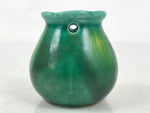 Japanese Porcelain Single Flower Vase Vtg Small Kabin Green Round Hanging MFV101