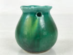 Japanese Porcelain Single Flower Vase Vtg Small Kabin Green Round Hanging MFV101