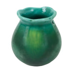 Japanese Porcelain Single Flower Vase Vtg Small Kabin Green Round Hanging MFV101