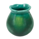 Japanese Porcelain Single Flower Vase Vtg Small Kabin Green Round Hanging MFV101