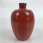Japanese Porcelain Single Flower Vase Vtg Small Kabin Red Tulip Design MFV84