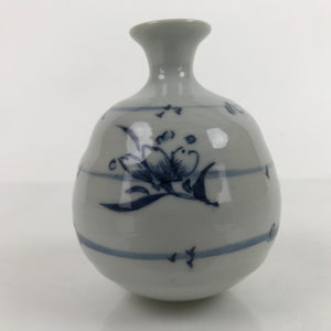 Japanese Porcelain Single Flower Vase Vtg Small Kabin Sometsuke Flower MFV80