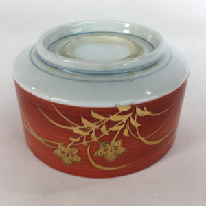 Japanese Porcelain Small Bowl Kobachi Red White Sometsuke Flower Pattern PP556