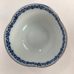 Japanese Porcelain Small Bowl Kobachi Red White Sometsuke Flower Pattern PP561