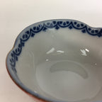 Japanese Porcelain Small Bowl Kobachi Red White Sometsuke Flower Pattern PP561