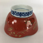 Japanese Porcelain Small Bowl Kobachi Red White Sometsuke Flower Pattern PP561