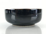 Japanese Porcelain Small Bowl Kobachi Vtg Black Flower Soup Bowl Yakimono PY426