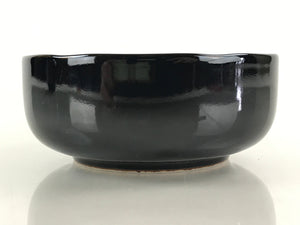 Japanese Porcelain Small Bowl Kobachi Vtg Black Flower Soup Bowl Yakimono PY427