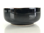 Japanese Porcelain Small Bowl Kobachi Vtg Black Flower Soup Bowl Yakimono PY427