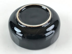 Japanese Porcelain Small Bowl Kobachi Vtg Black Flower Soup Bowl Yakimono PY428