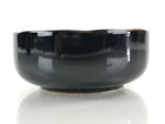 Japanese Porcelain Small Bowl Kobachi Vtg Black Flower Soup Bowl Yakimono PY428