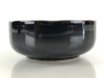 Japanese Porcelain Small Bowl Kobachi Vtg Black Flower Soup Bowl Yakimono PY428