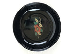 Japanese Porcelain Small Bowl Kobachi Vtg Black Flower Soup Bowl Yakimono PY428