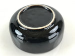 Japanese Porcelain Small Bowl Kobachi Vtg Black Flower Soup Bowl Yakimono PY429