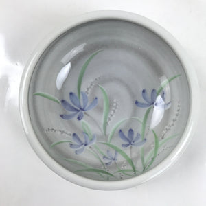 Japanese Porcelain Small Bowl Kobachi Vtg Namasu Dish White Purple Flowers Y194