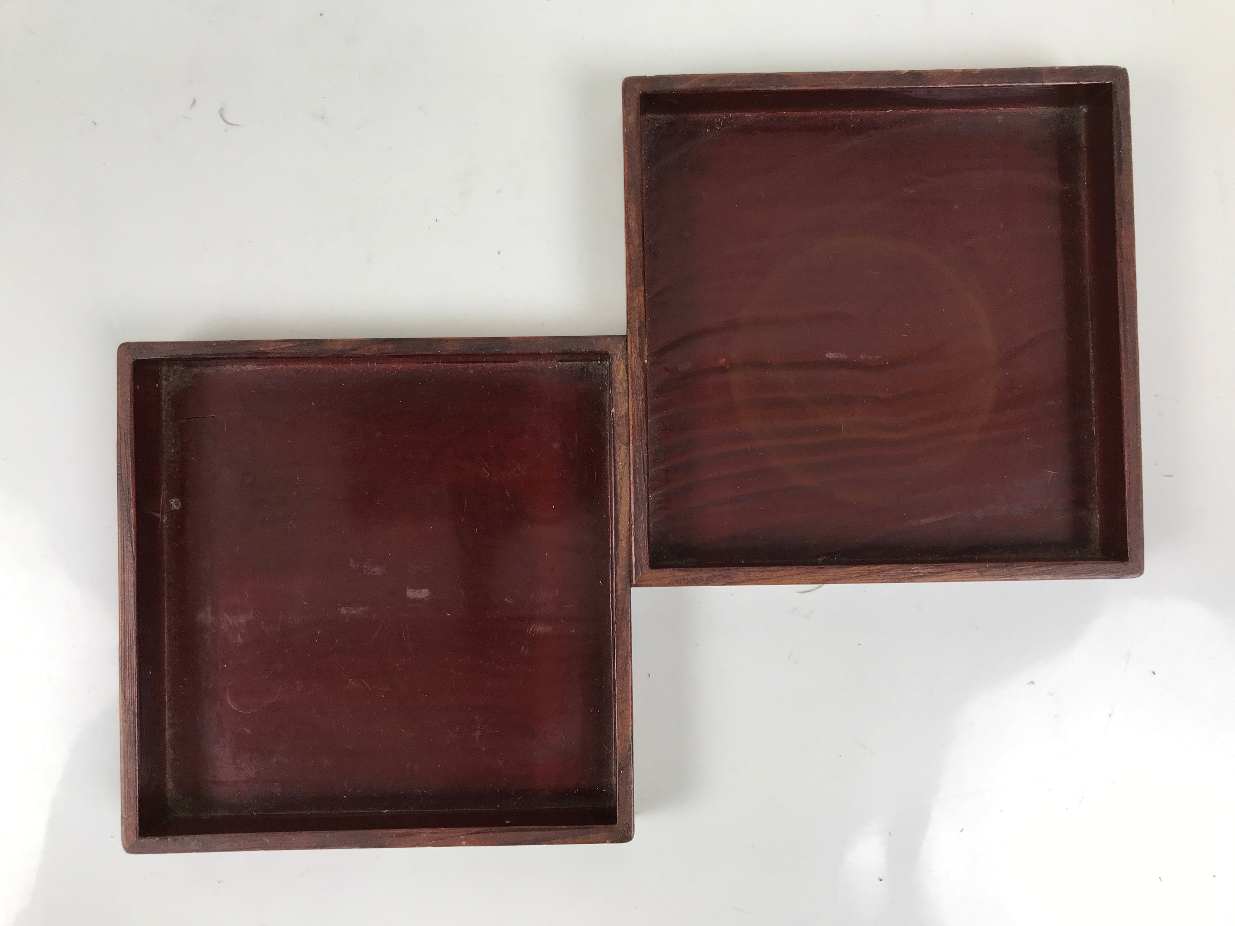 Japanese Porcelain Small Plate Kozara Vtg Lacquer Tray Dish 3pc White Blue Y424