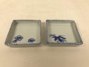 Japanese Porcelain Small Plate Kozara Vtg Lacquer Tray Dish 3pc