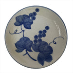 Japanese Porcelain Small Plate Kozara Vtg Ono Japan Blue White Grapes PY919