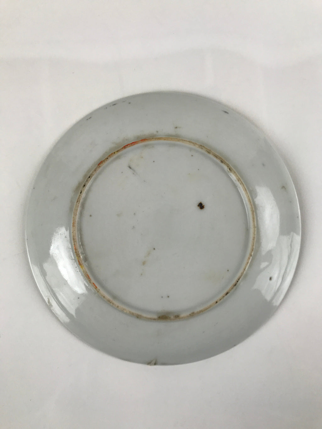 Japanese Porcelain Small Plate Kozara Vtg Plum Blossom Sun Black White PY684