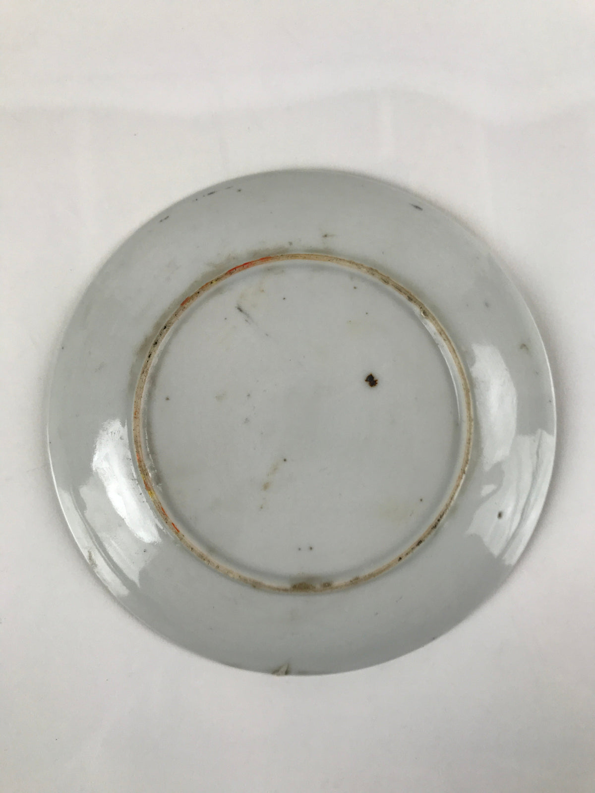 Japanese Porcelain Small Plate Kozara Vtg Plum Blossom Sun Black White PY684