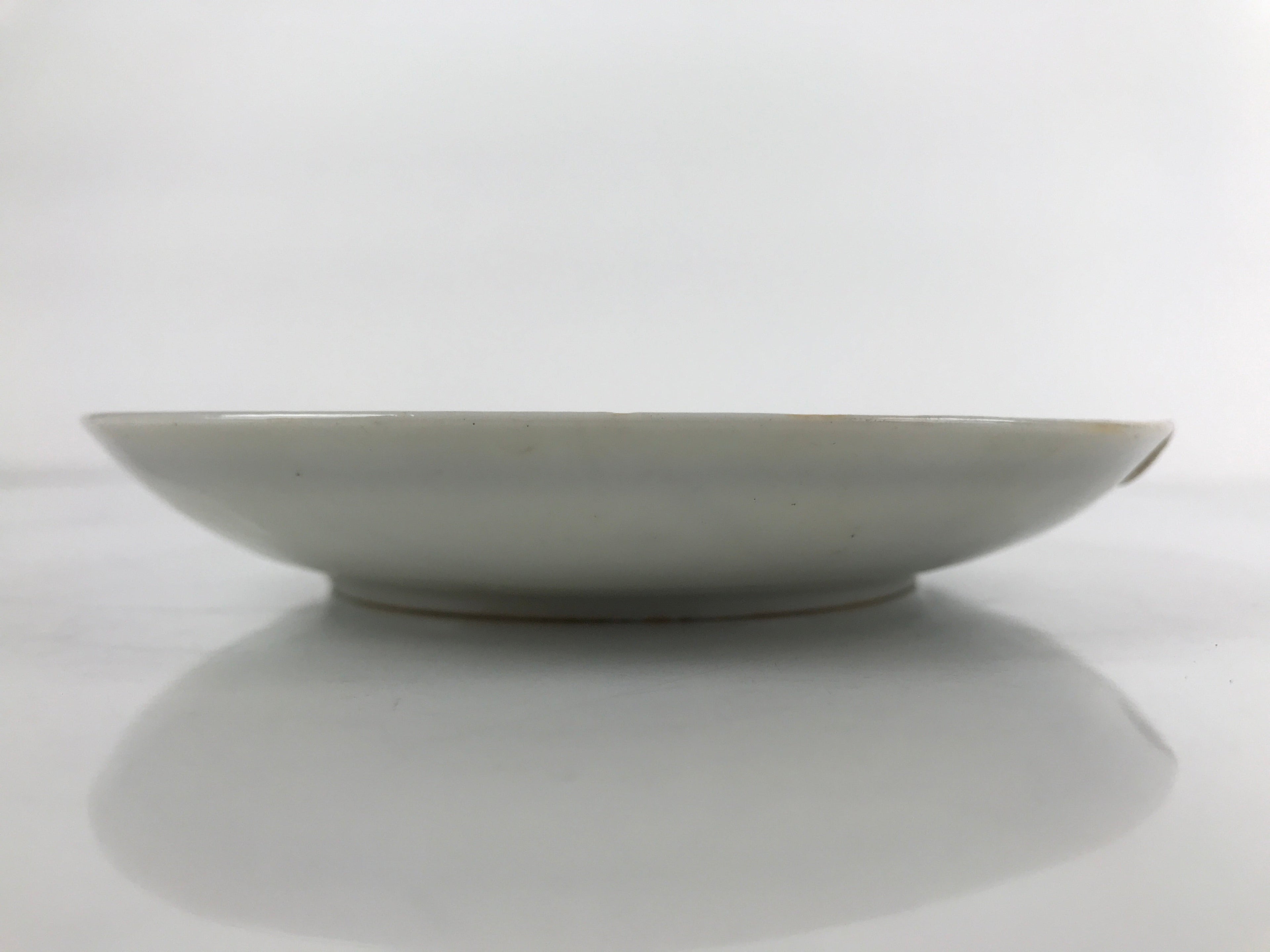 Japanese Porcelain Small Plate Kozara Vtg Plum Blossom Sun Black White PY686