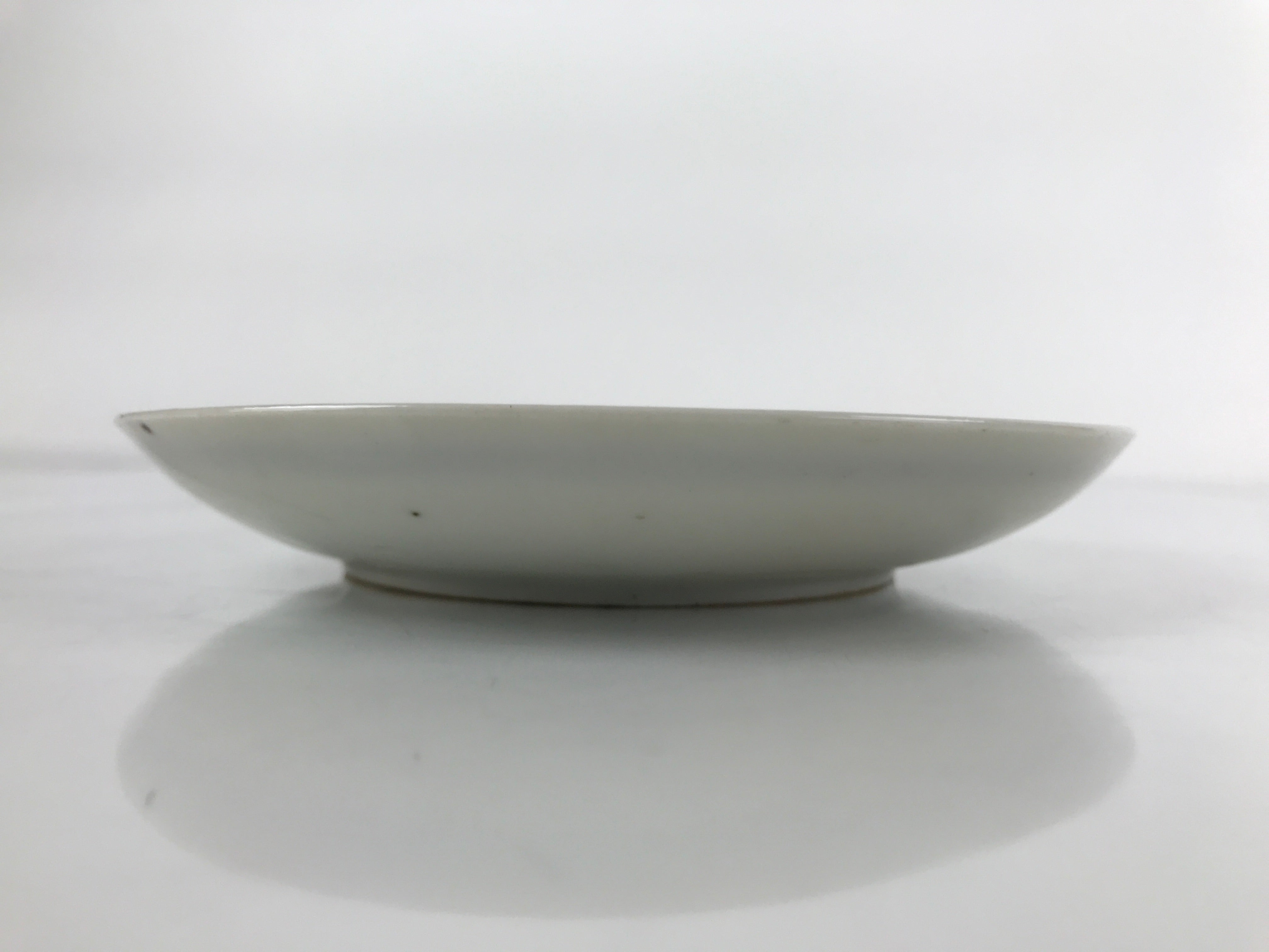 Japanese Porcelain Small Plate Kozara Vtg Plum Blossom Sun Black White PY686