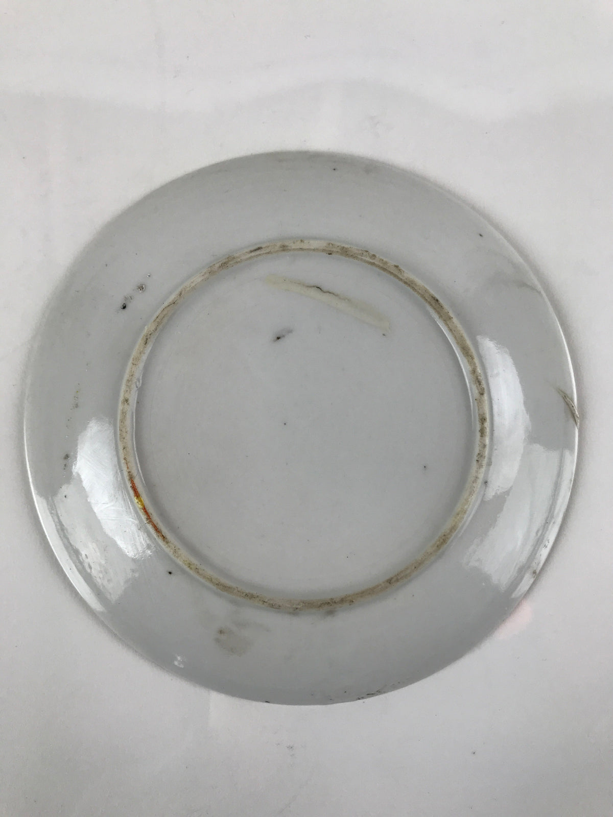 Japanese Porcelain Small Plate Kozara Vtg Plum Blossom Sun Black White PY689